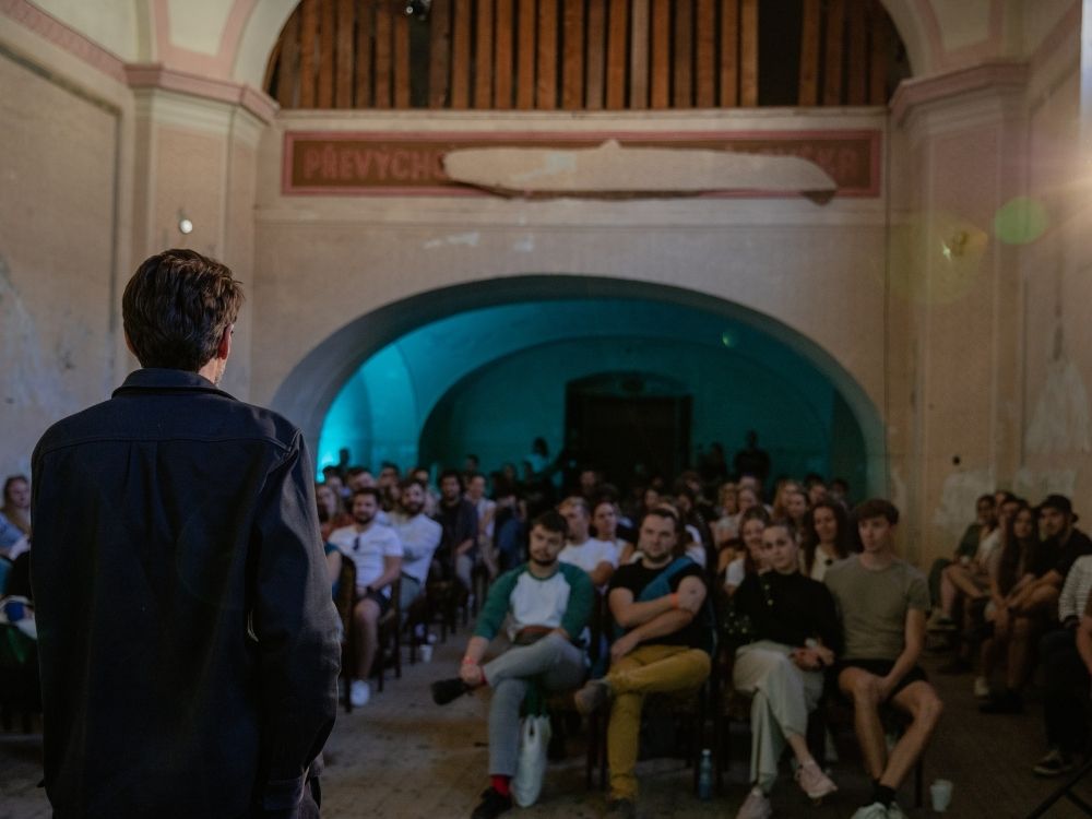 Tzv. Kaple, kde se konají přednášky na festivalu Roast